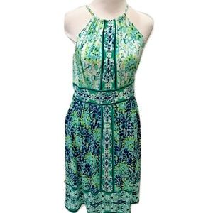 London Times Size 8 Floral Sundress Midi Stretch